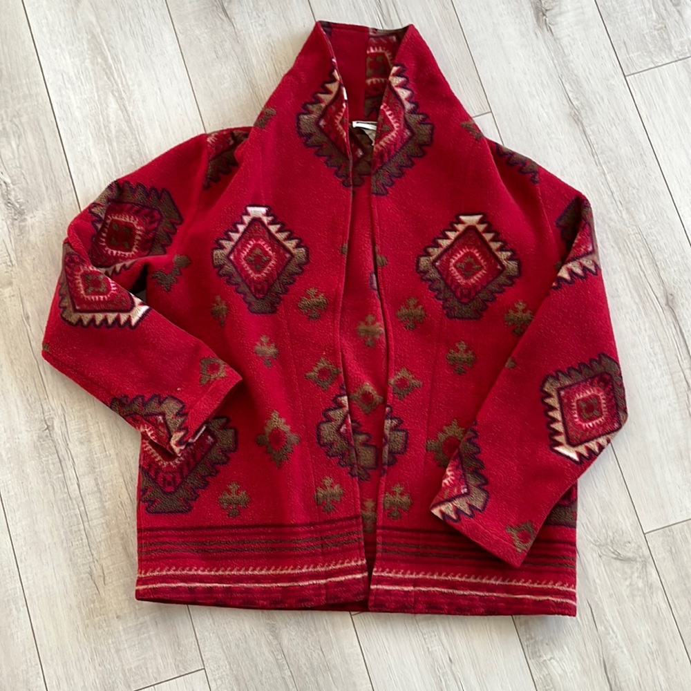 Lake matley fleece cardigan size large